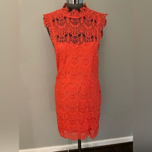 Free People Backless Lace Dress Size Medium - Picture 1 of 10